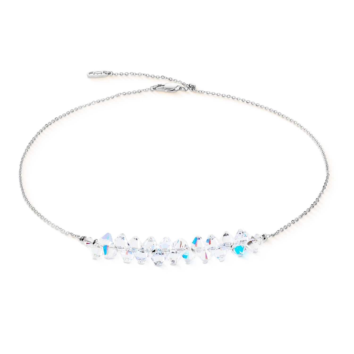 Collier Dancing Crystals Pure argent-cristal