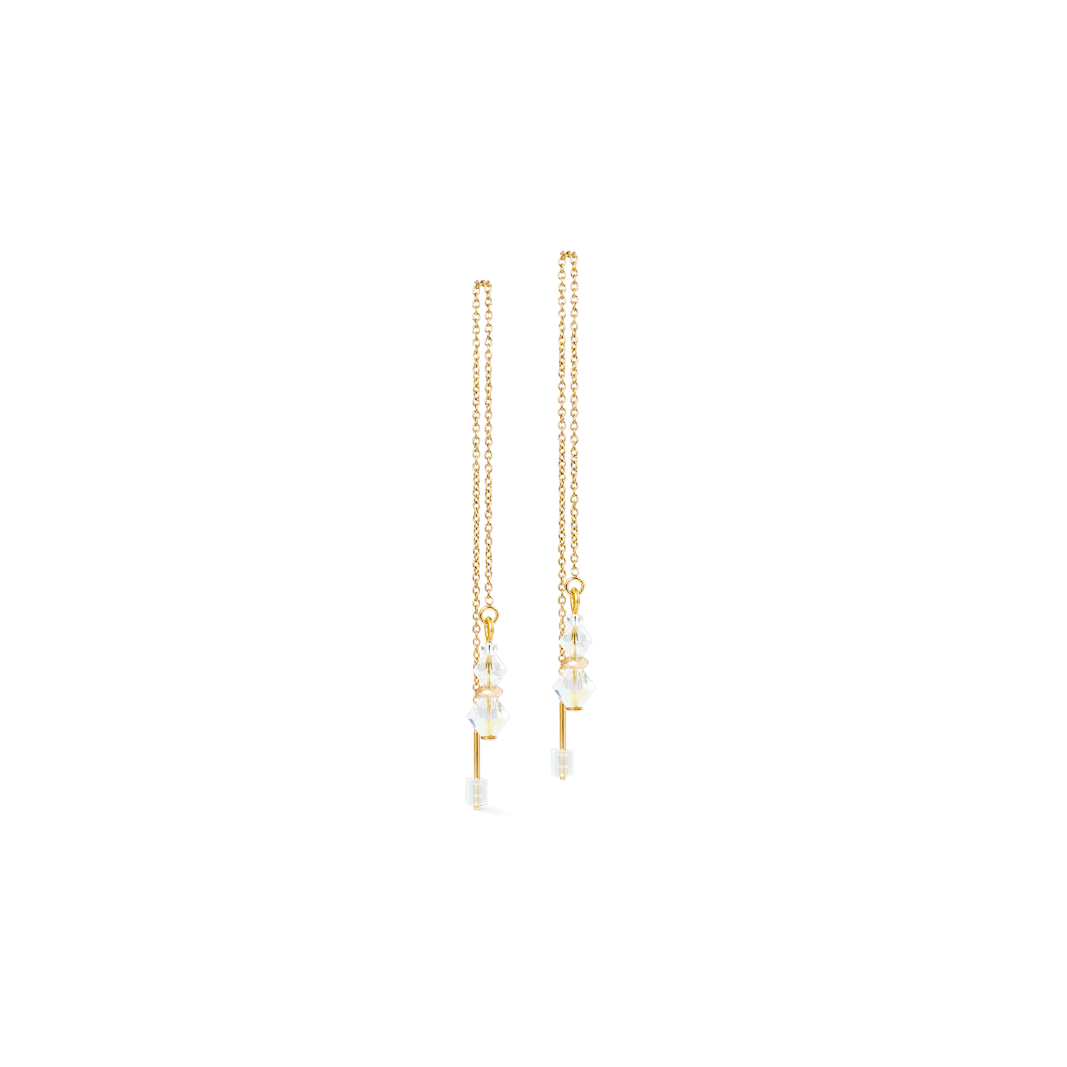 Boucles d'oreilles Dancing Crystals Pure or-cristal