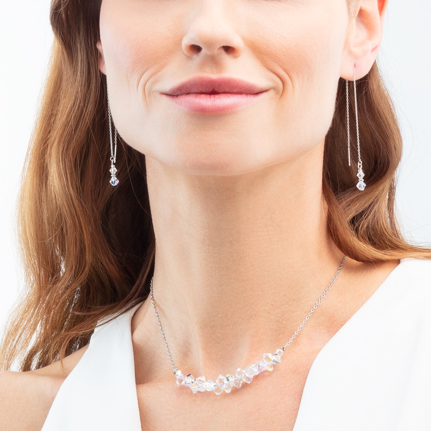 Boucles d'oreilles Dancing Crystals Pure argent-cristal