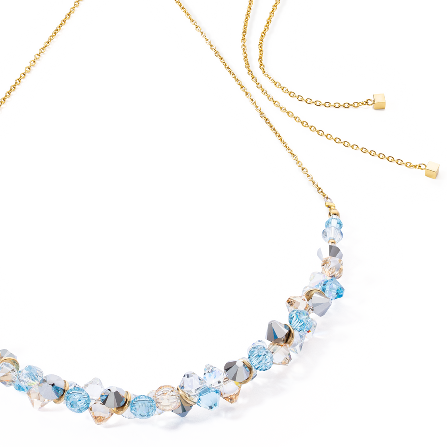 Collier Dancing Crystals or aqua