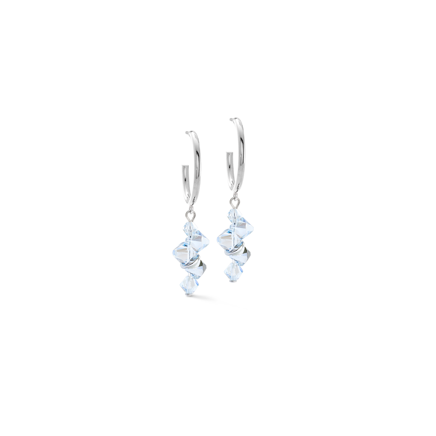 Boucles d'oreilles Dancing Crystals argent-cristal