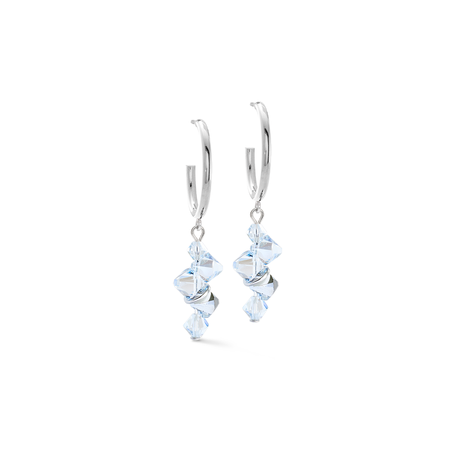 Boucles d'oreilles Dancing Crystals argent-cristal