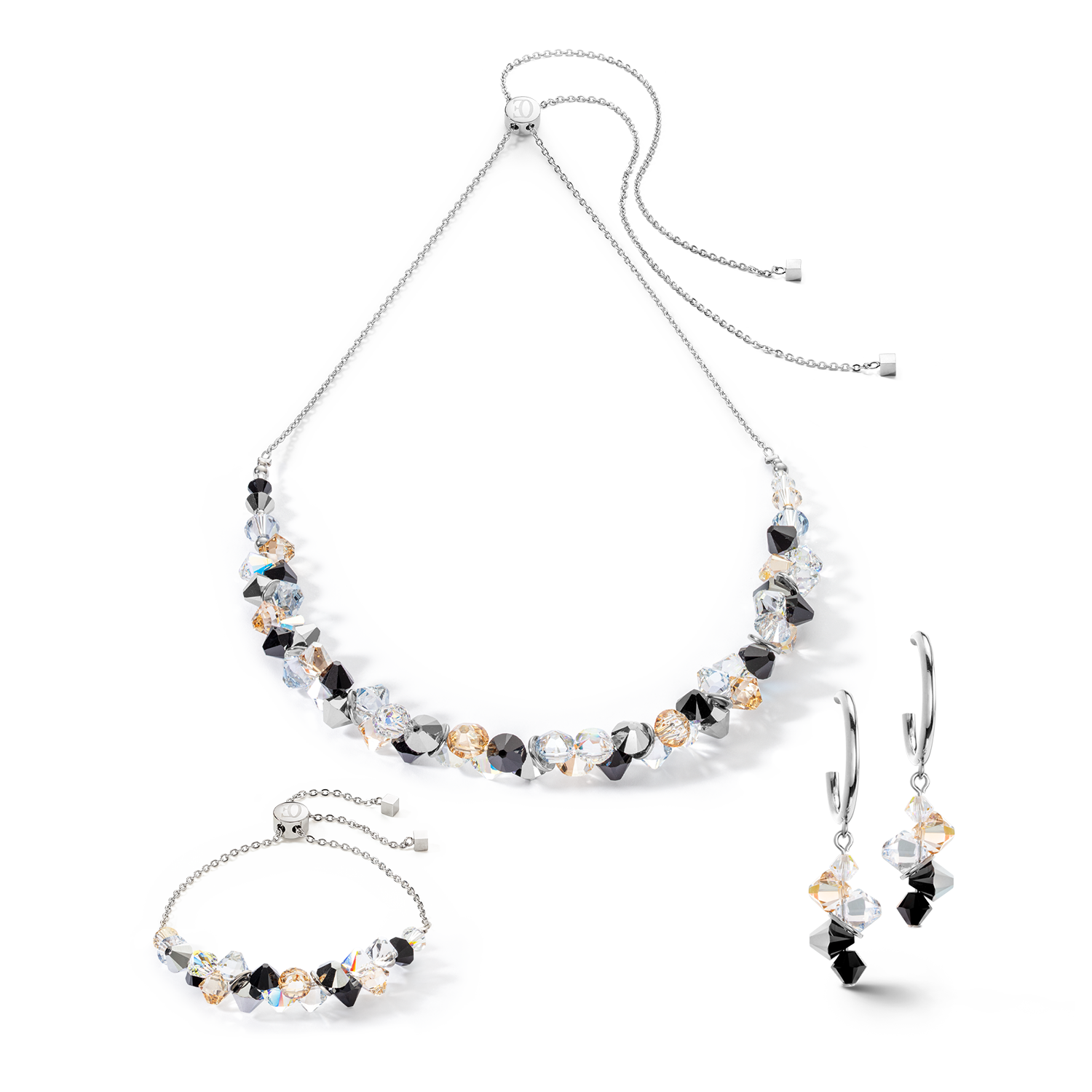 Bracelet Dancing Crystals argent noir