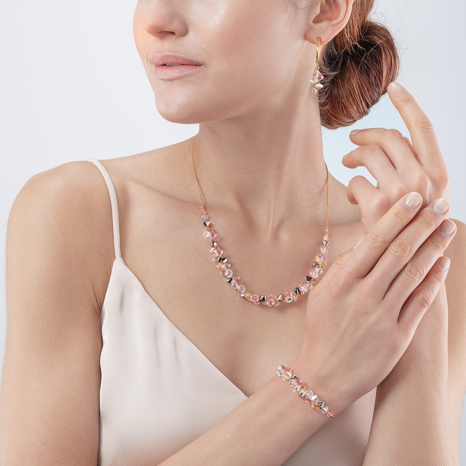 Bracelet Dancing Crystals or rose clair