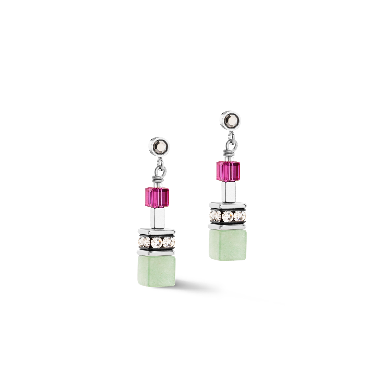 Boucles d’oreille GeoCUBE® Fusion Multicolore Gemstone