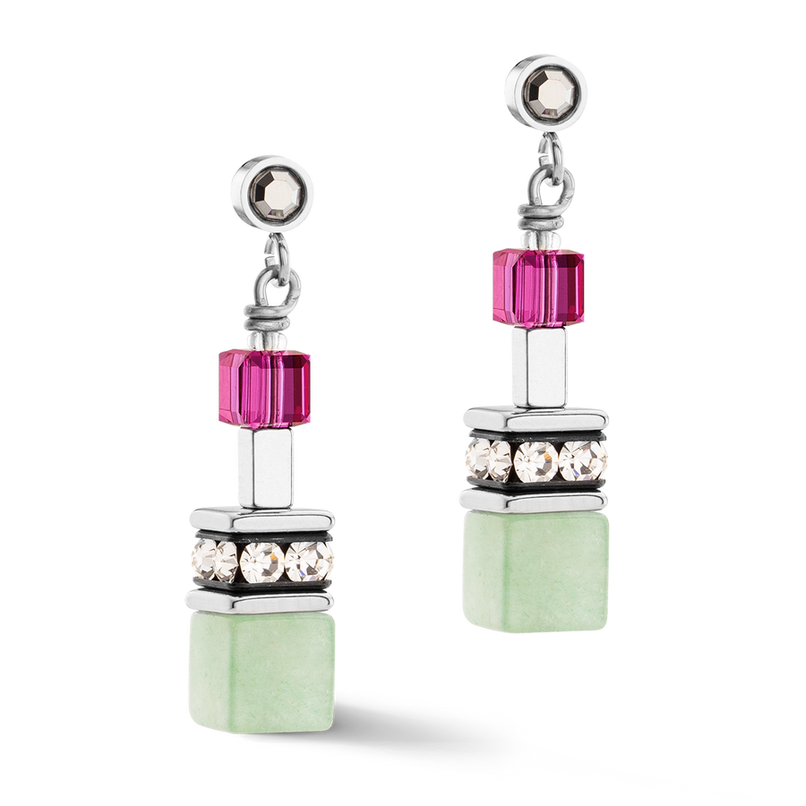 Boucles d’oreille GeoCUBE® Fusion Multicolore Gemstone