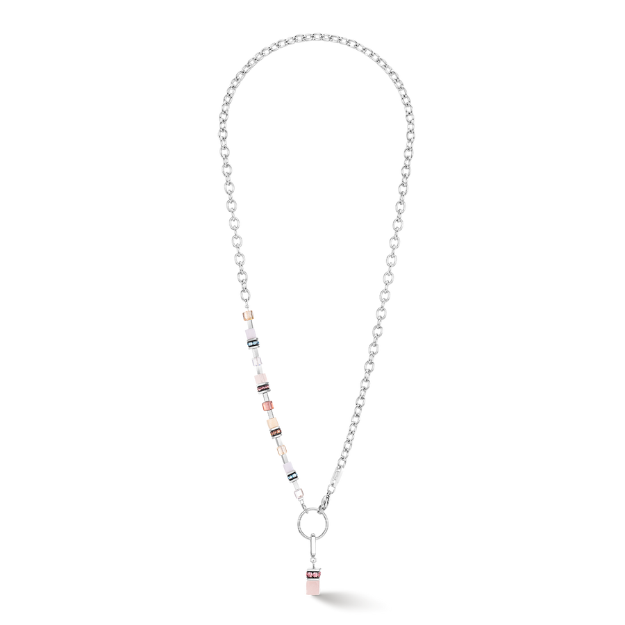 Collier GeoCUBE® Fusion Charm argent-pastel