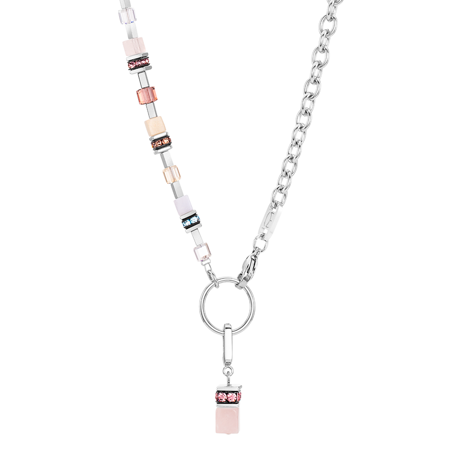 Collier GeoCUBE® Fusion Charm argent-pastel