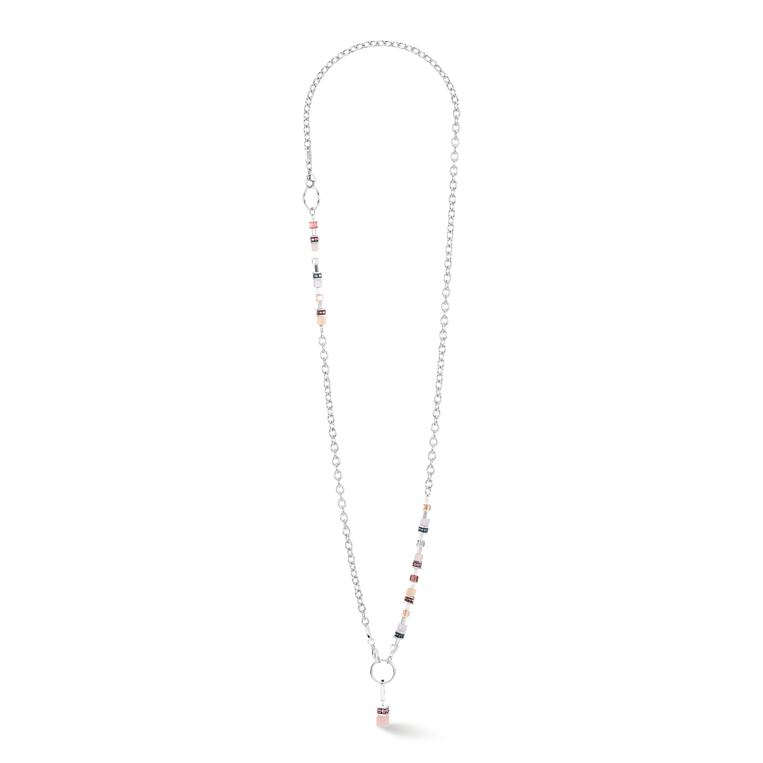 Collier GeoCUBE® Fusion Charm argent-pastel