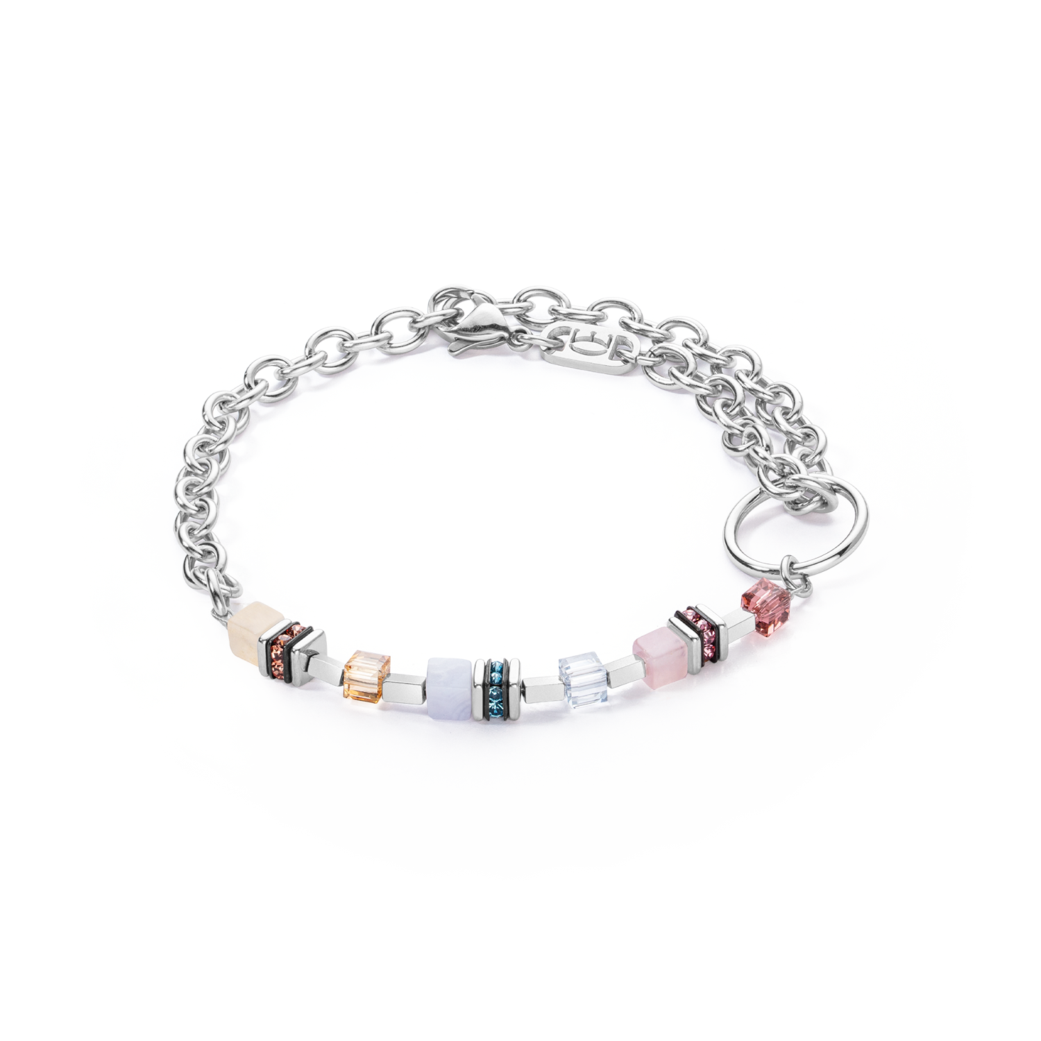 Bracelet GeoCUBE® Fusion Charm argent-pastel