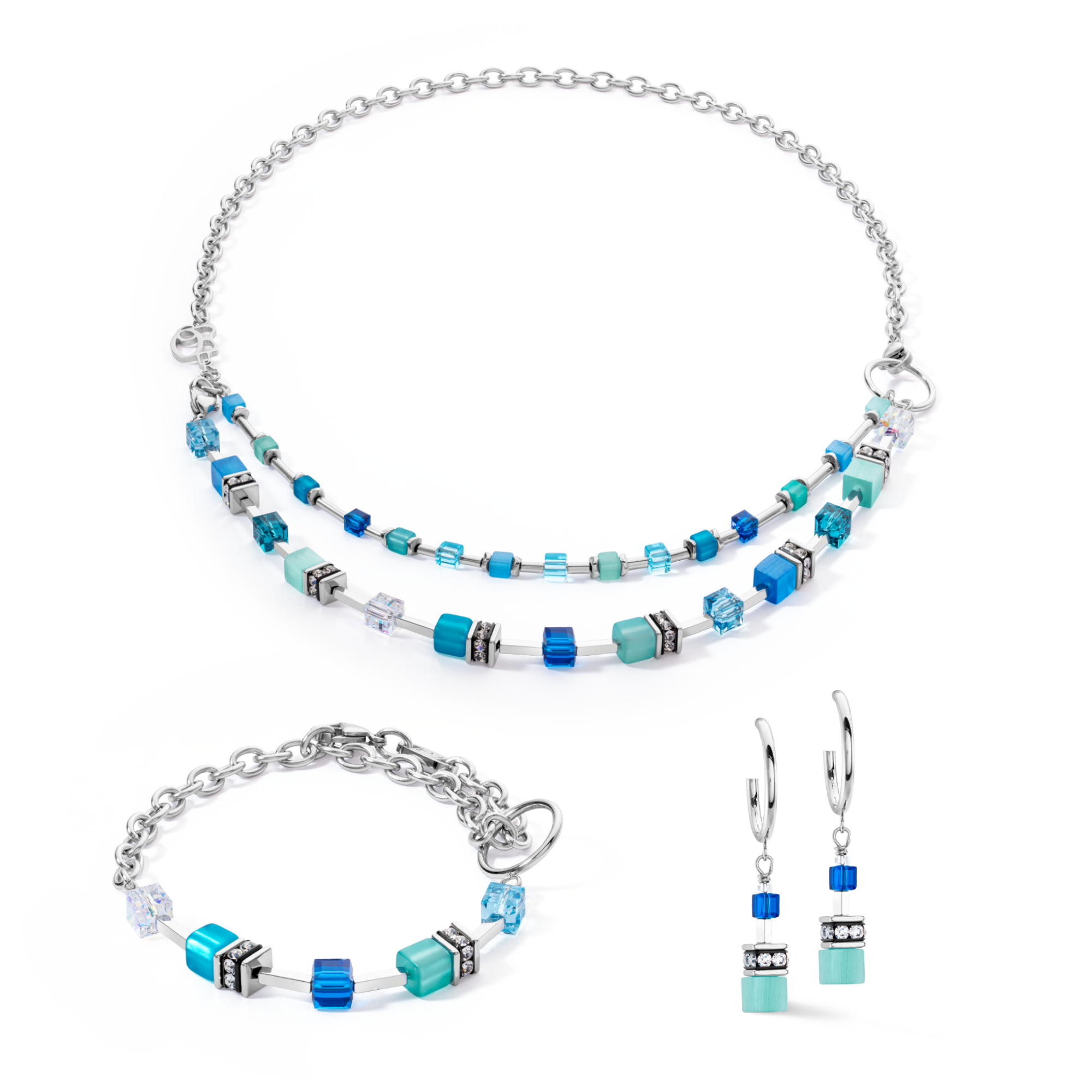 Collier GeoCUBE® Iconic Layer Chain Ocean Vibes