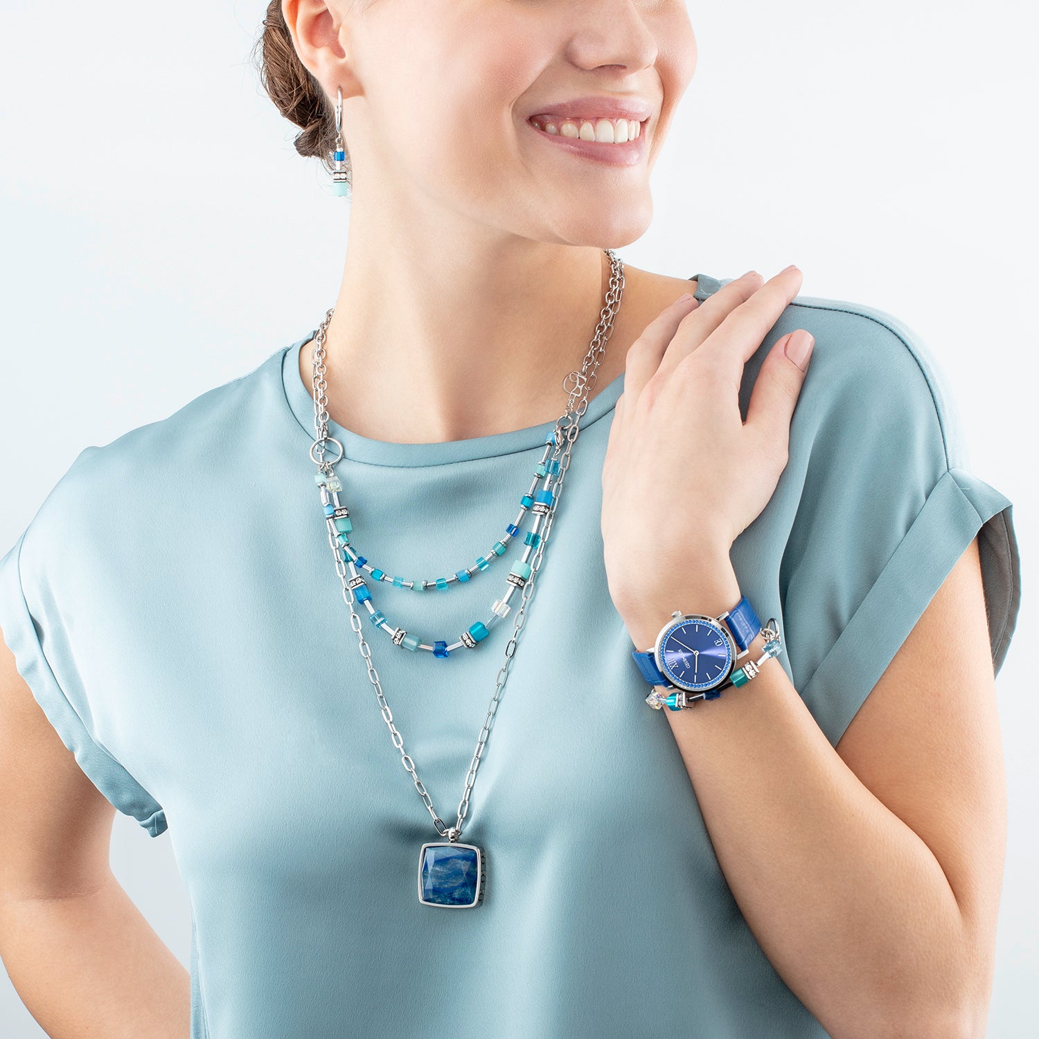 Collier GeoCUBE® Iconic Layer Chain Ocean Vibes