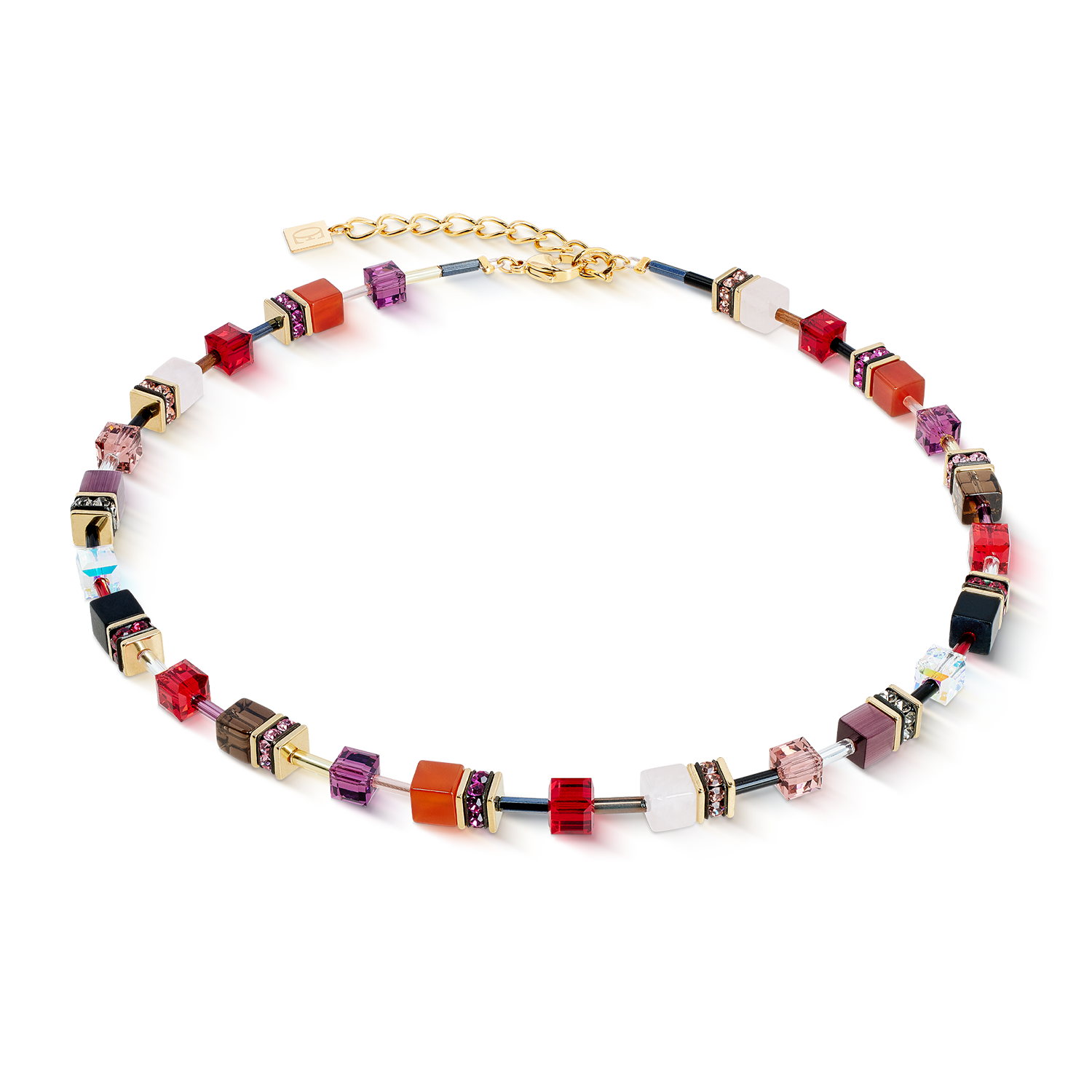 Collier GeoCUBE® Iconic Precious Festive rouge