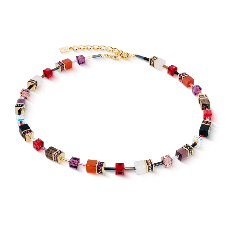 Collier GeoCUBE® Iconic Precious Festive rouge