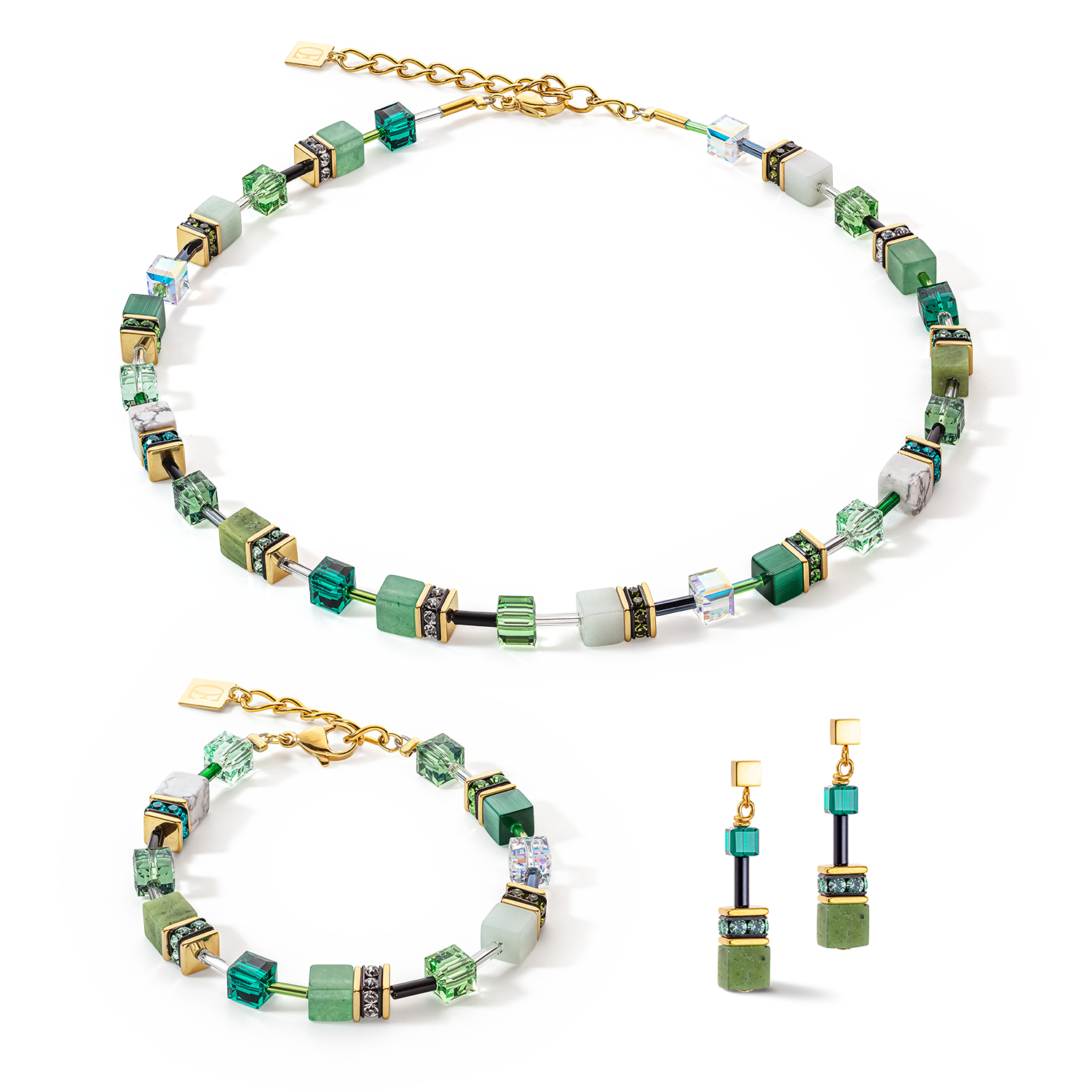 Collier GeoCUBE® Iconic Precious vert