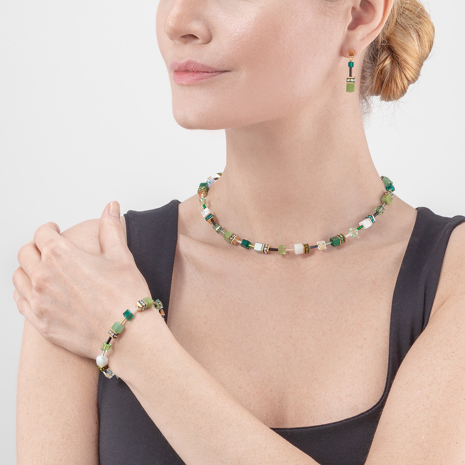 Collier GeoCUBE® Iconic Precious vert