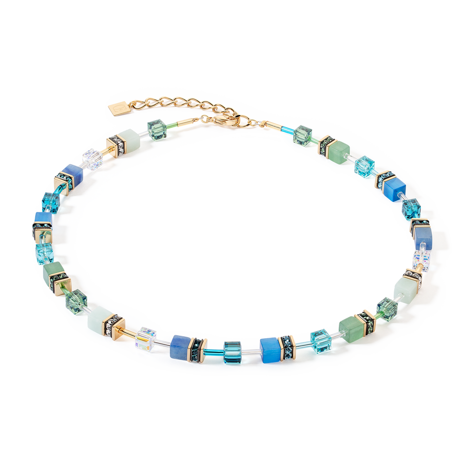 Collier GeoCUBE® Iconic Precious vert-turquoise
