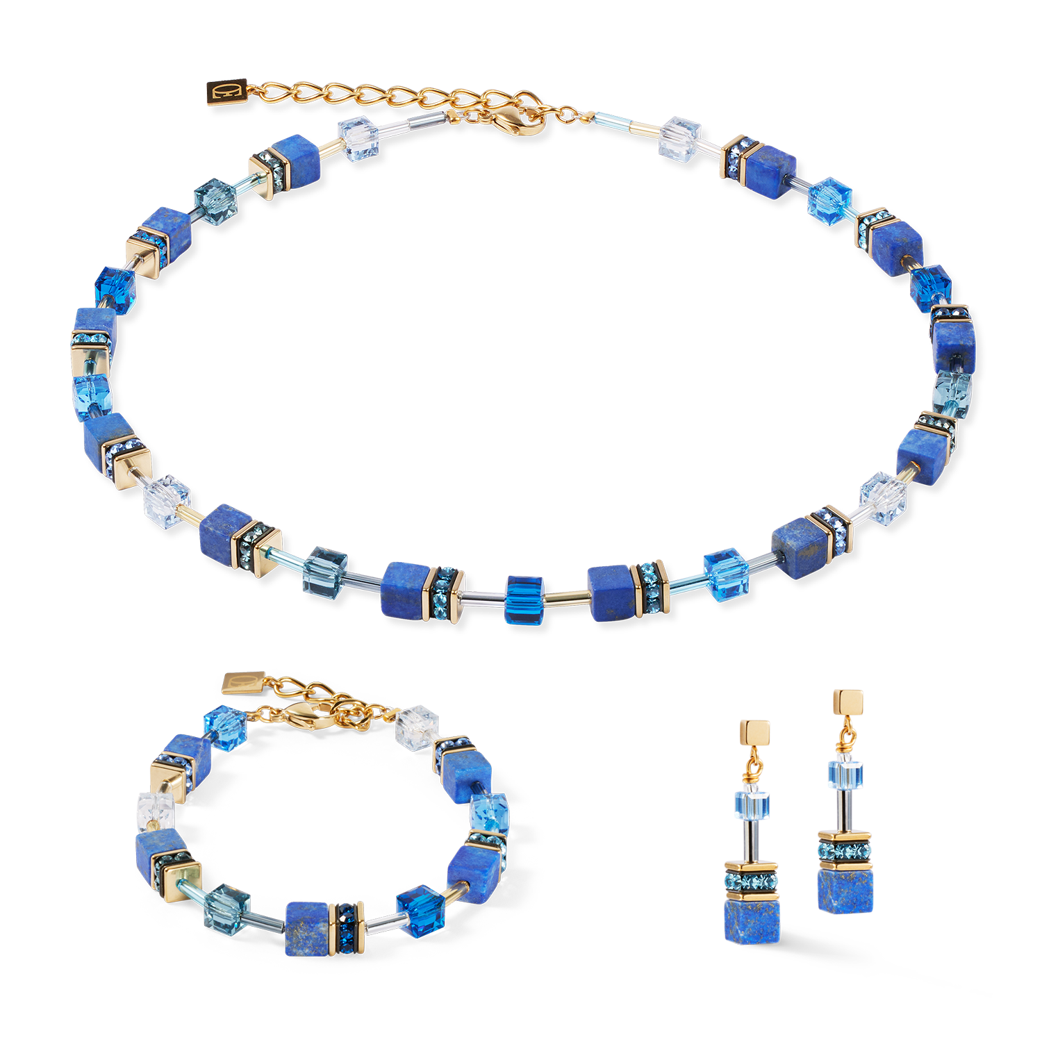 Collier GeoCUBE® Iconic Precious bleu