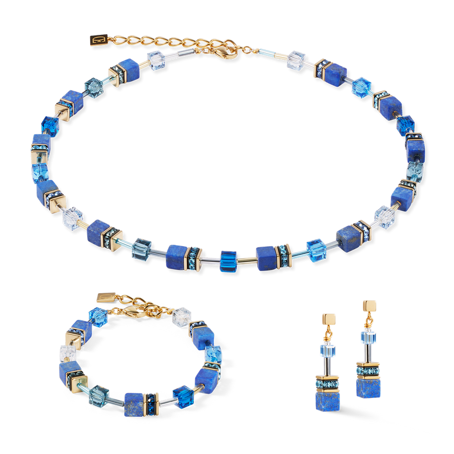 Collier GeoCUBE® Iconic Precious bleu