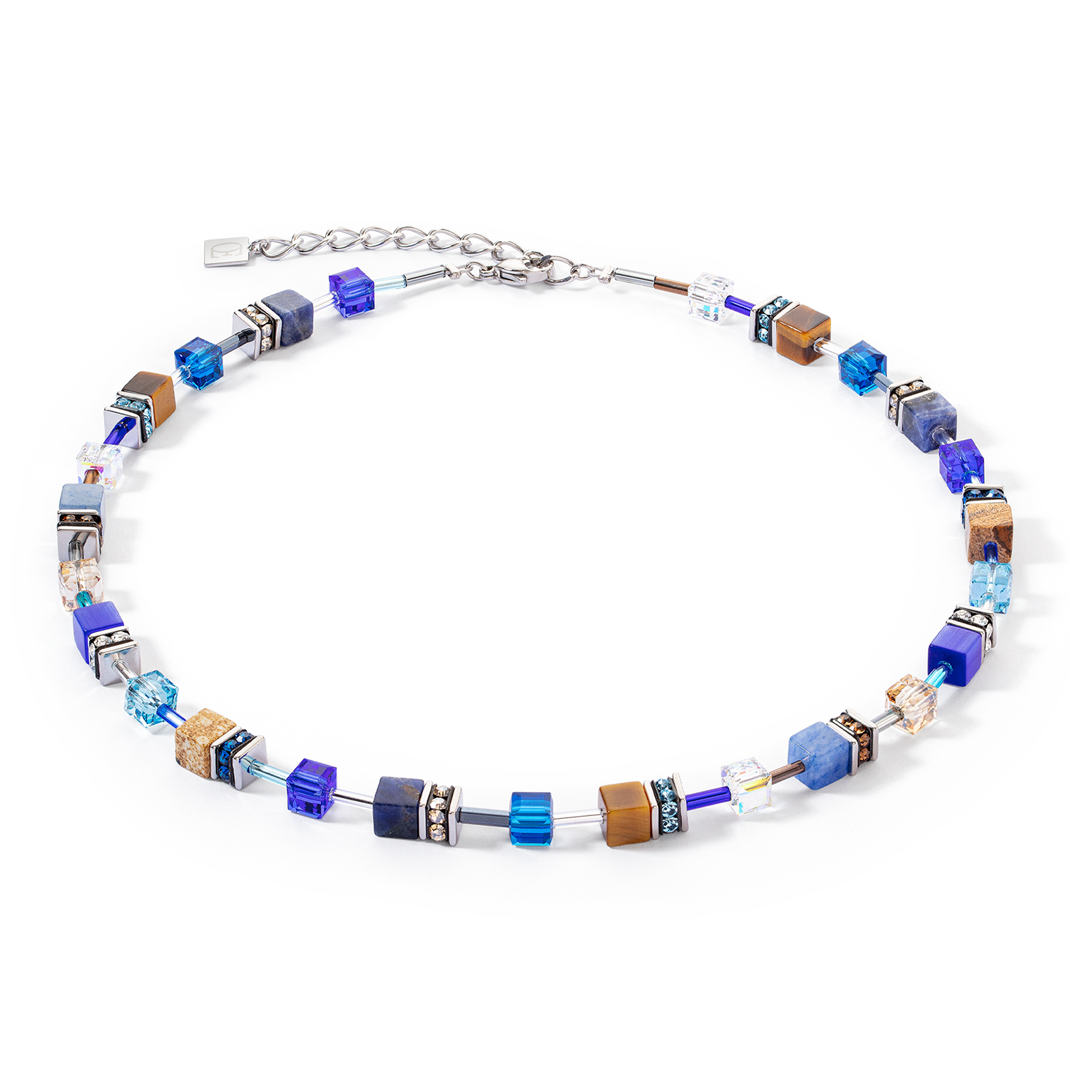 Collier GeoCUBE® Iconic Precious bleu-brun