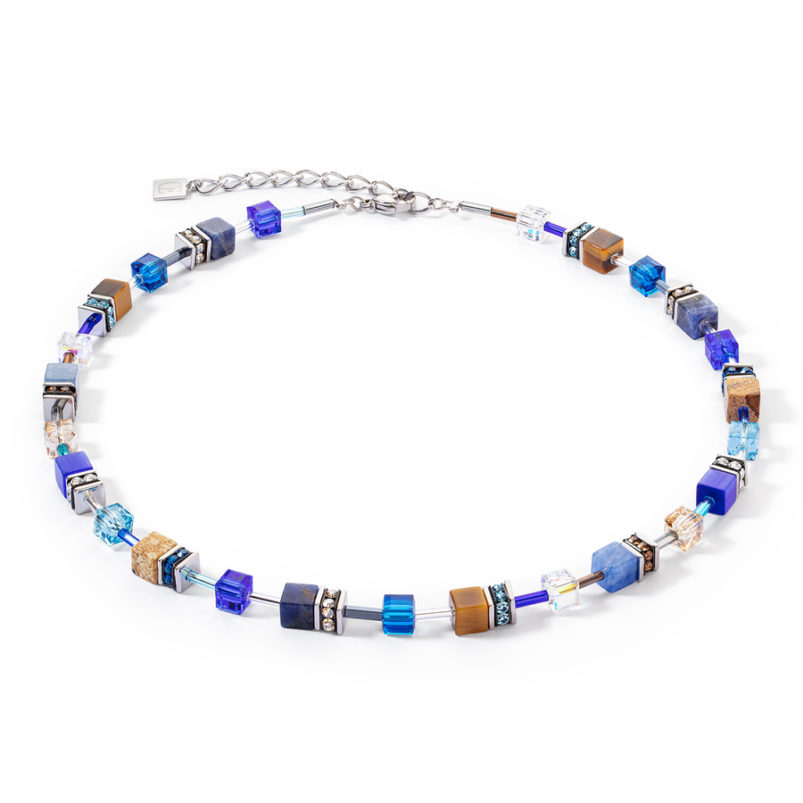 Collier GeoCUBE® Iconic Precious bleu-brun