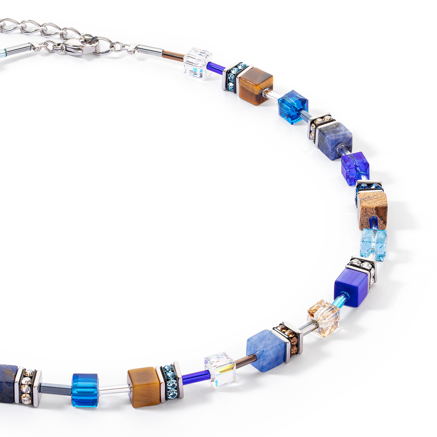 Collier GeoCUBE® Iconic Precious bleu-brun