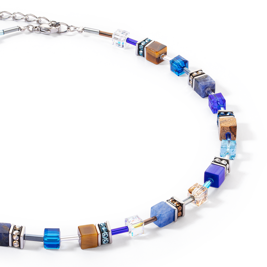 Collier GeoCUBE® Iconic Precious bleu-brun