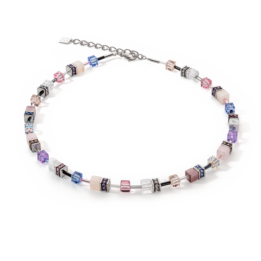 Collier GeoCUBE® Iconic Precious lilas-bleu