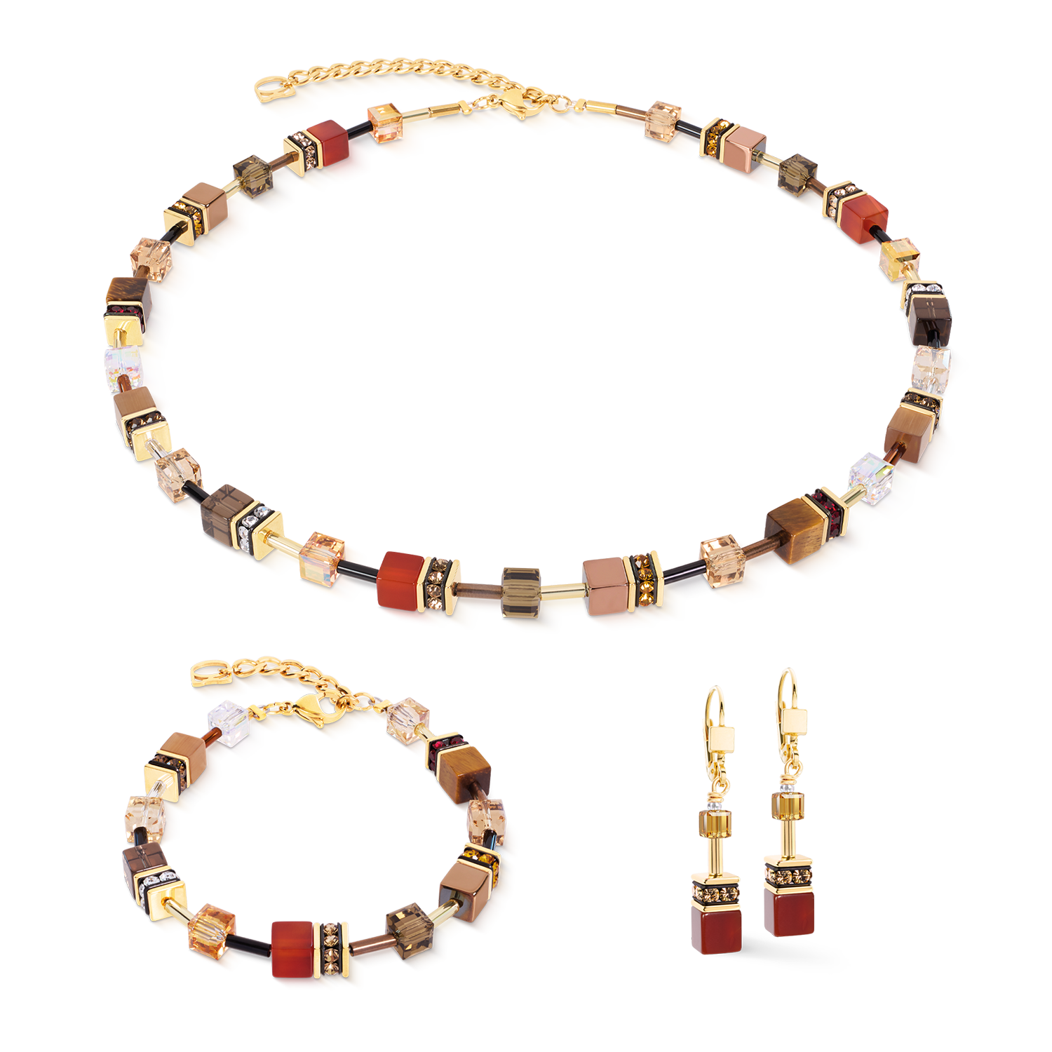 Collier GeoCUBE® Iconic Precious Amber Glow