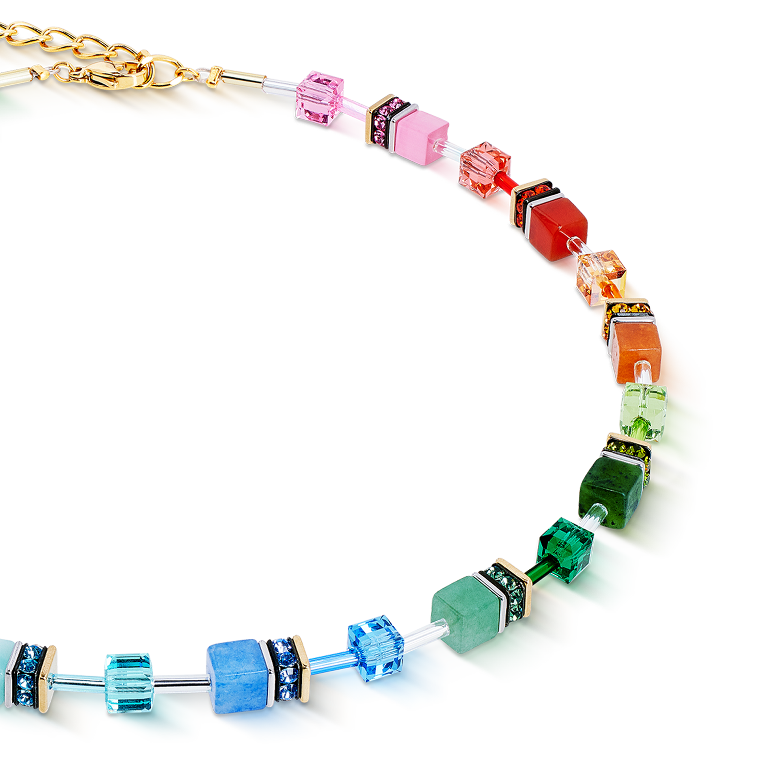Collier GeoCUBE® Iconic Precious Rainbow