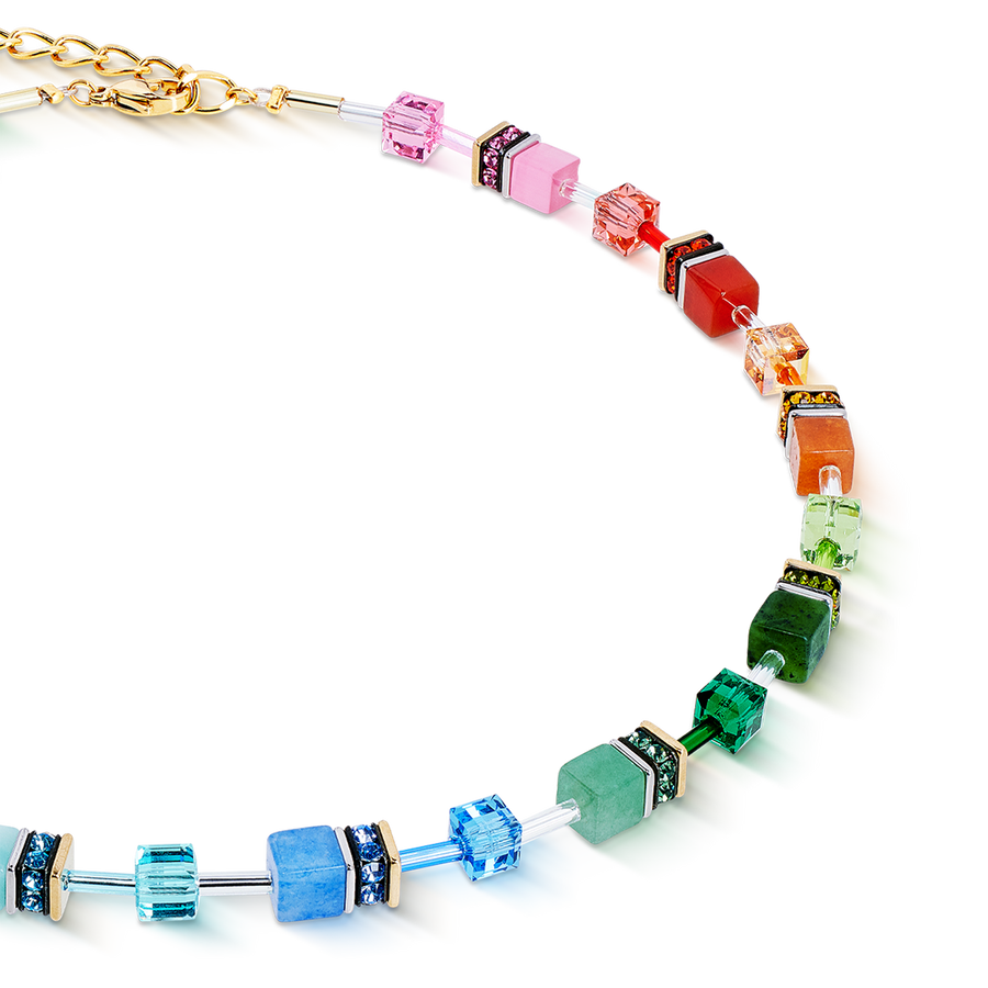 Collier GeoCUBE® Iconic Precious Rainbow