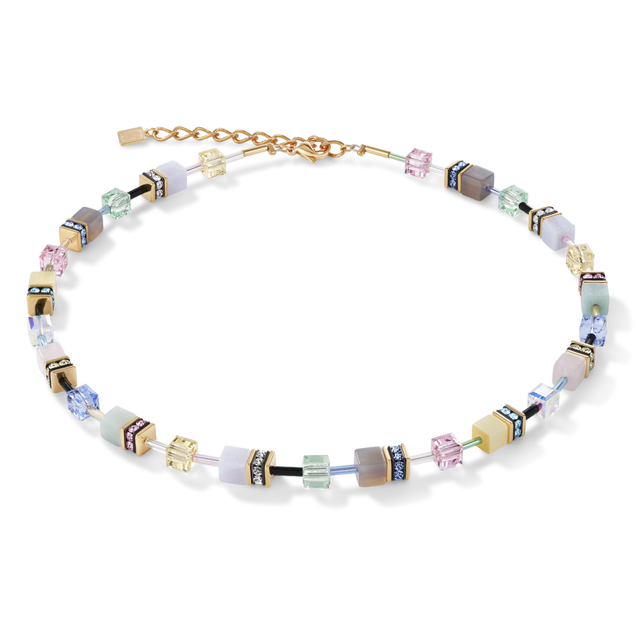Collier GeoCUBE® Cristaux  & pierres précieuses multicolore romance