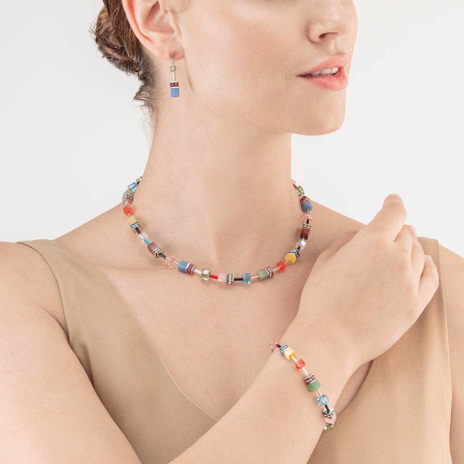 Collier GeoCUBE® Iconic Precious Multicolour Delight