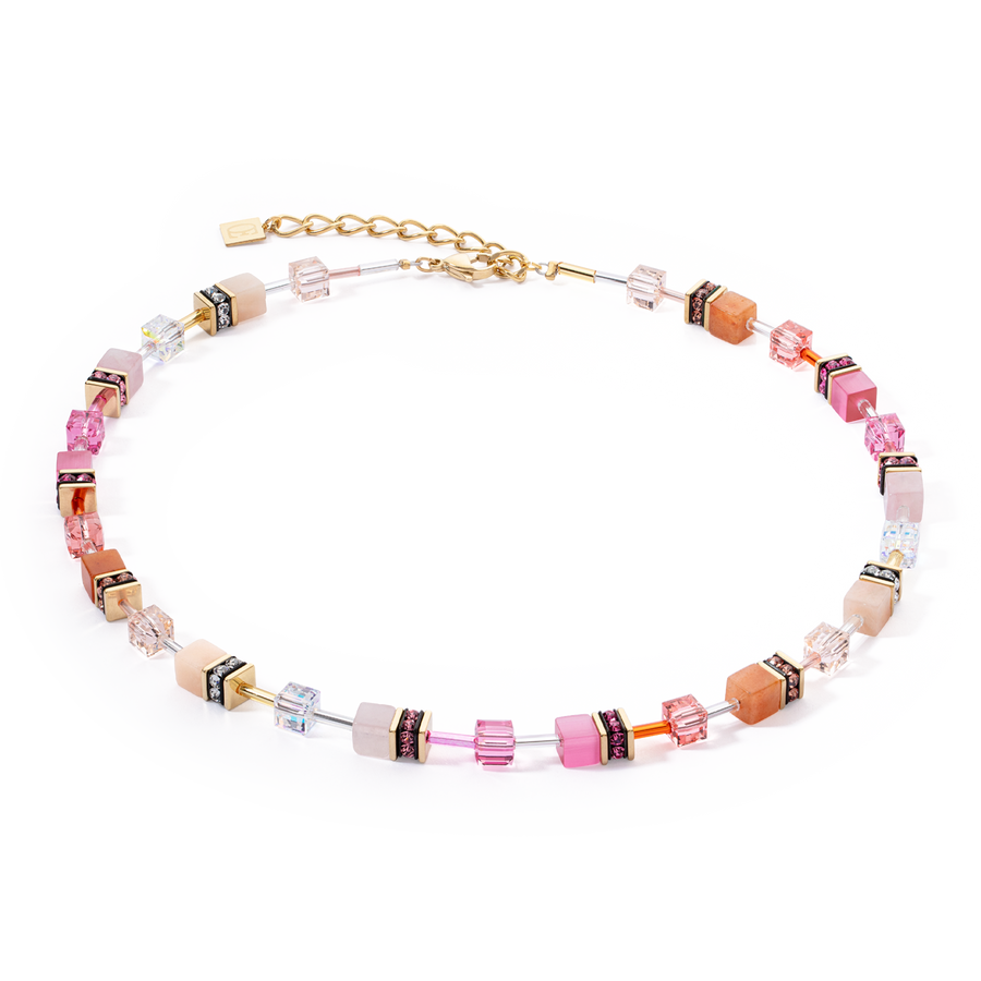 Collier GeoCUBE® Iconic Precious rose-orange
