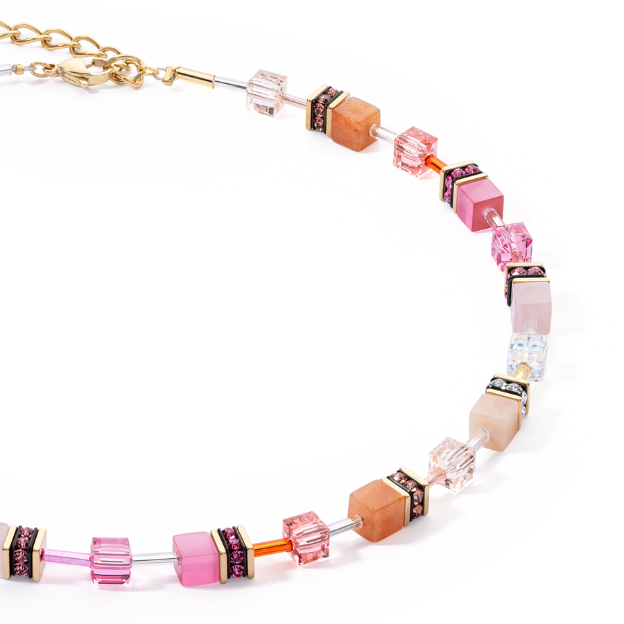 Collier GeoCUBE® Iconic Precious rose-orange