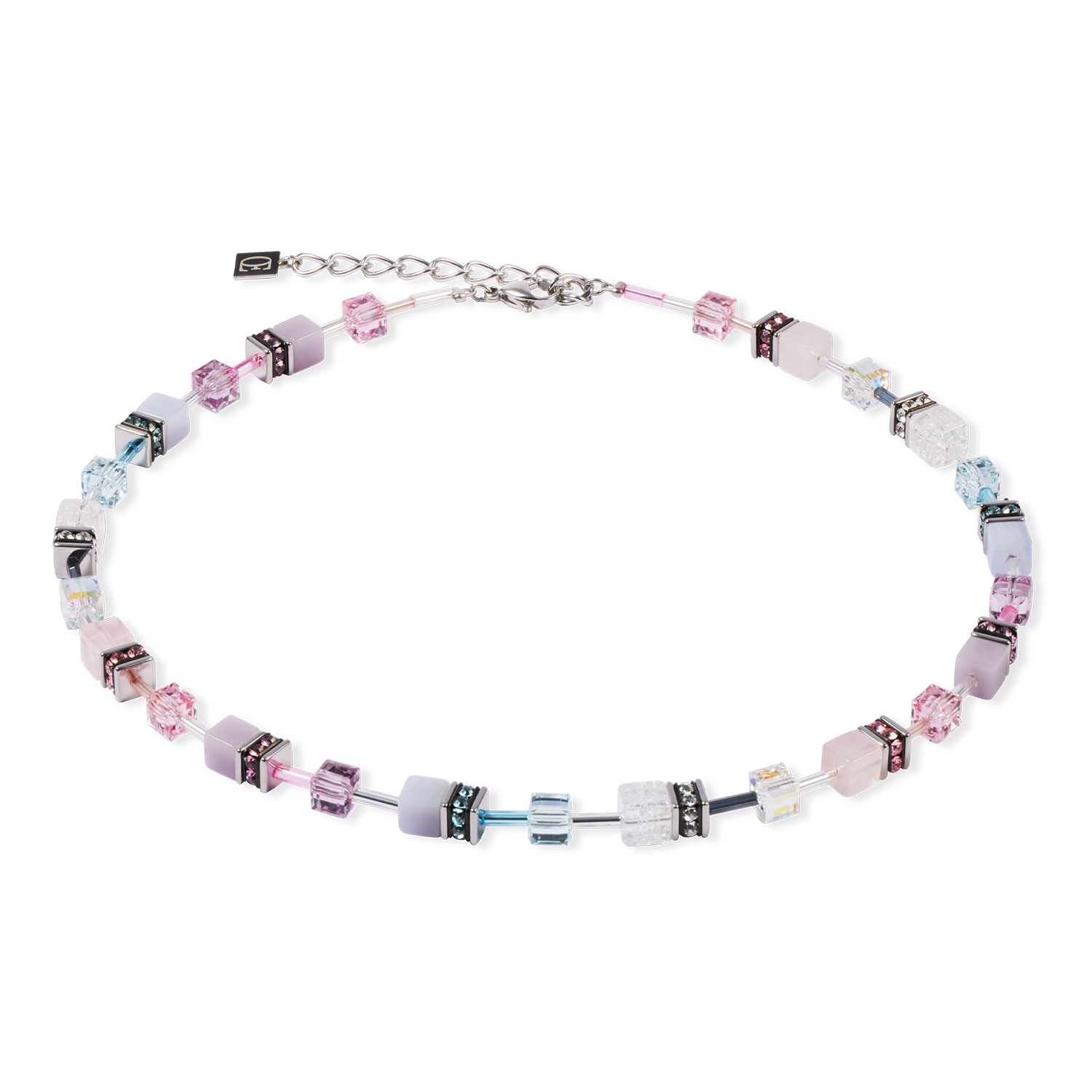 Collier GeoCUBE® Iconic Precious rose-lilas