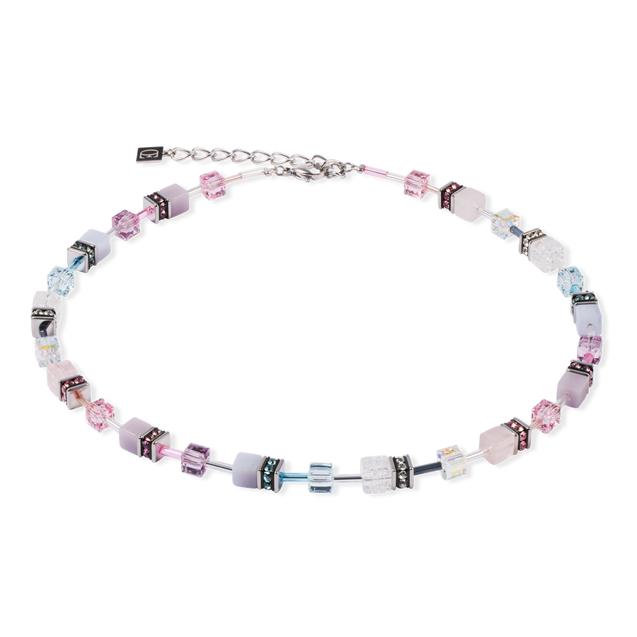 Collier GeoCUBE® Iconic Precious rose-lilas