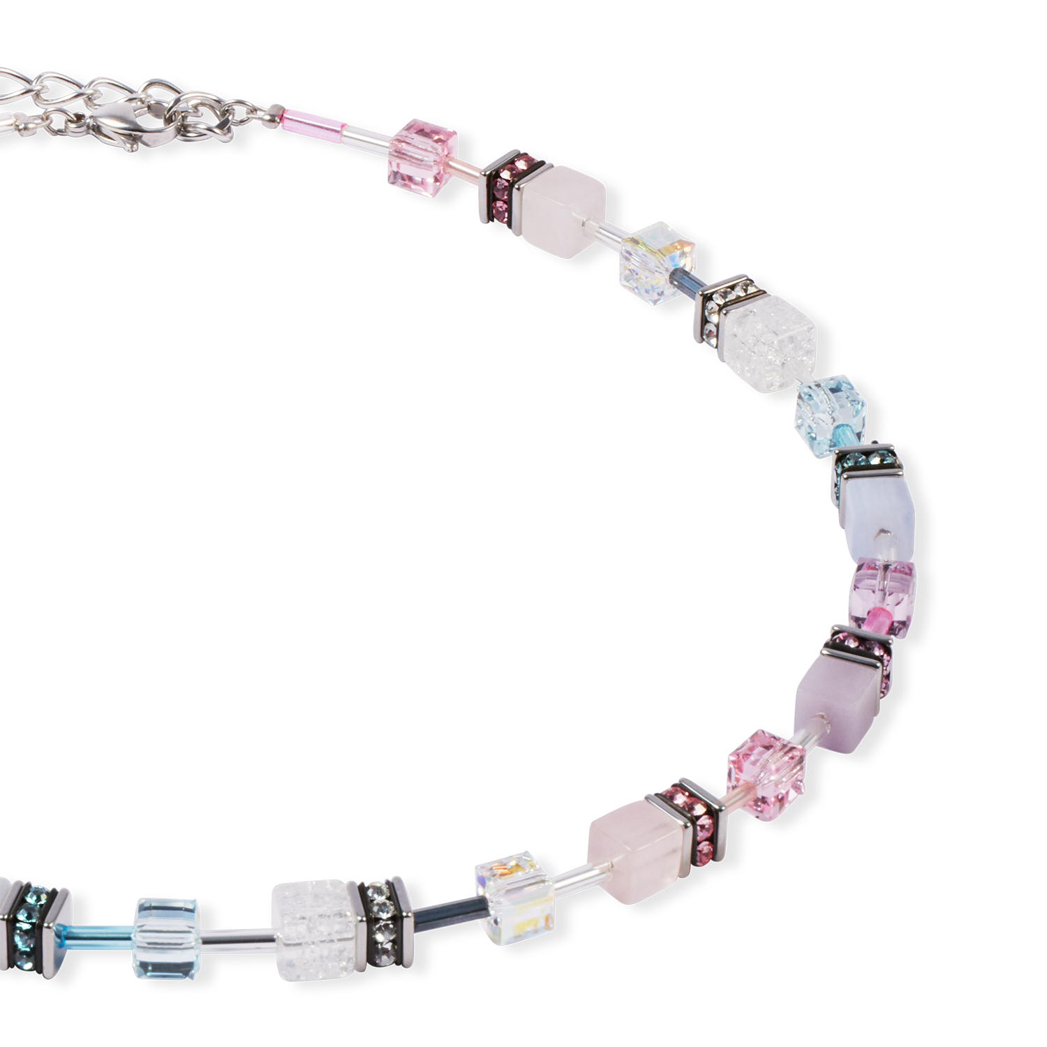 Collier GeoCUBE® Iconic Precious rose-lilas