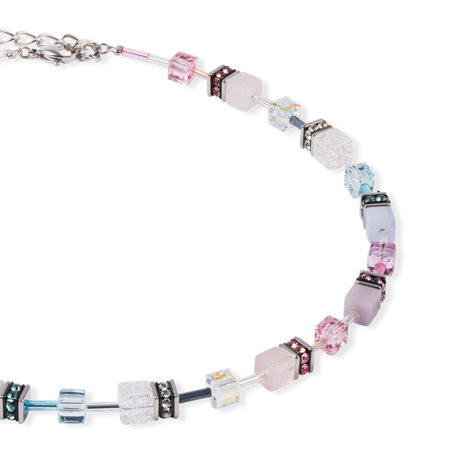 Collier GeoCUBE® Iconic Precious rose-lilas