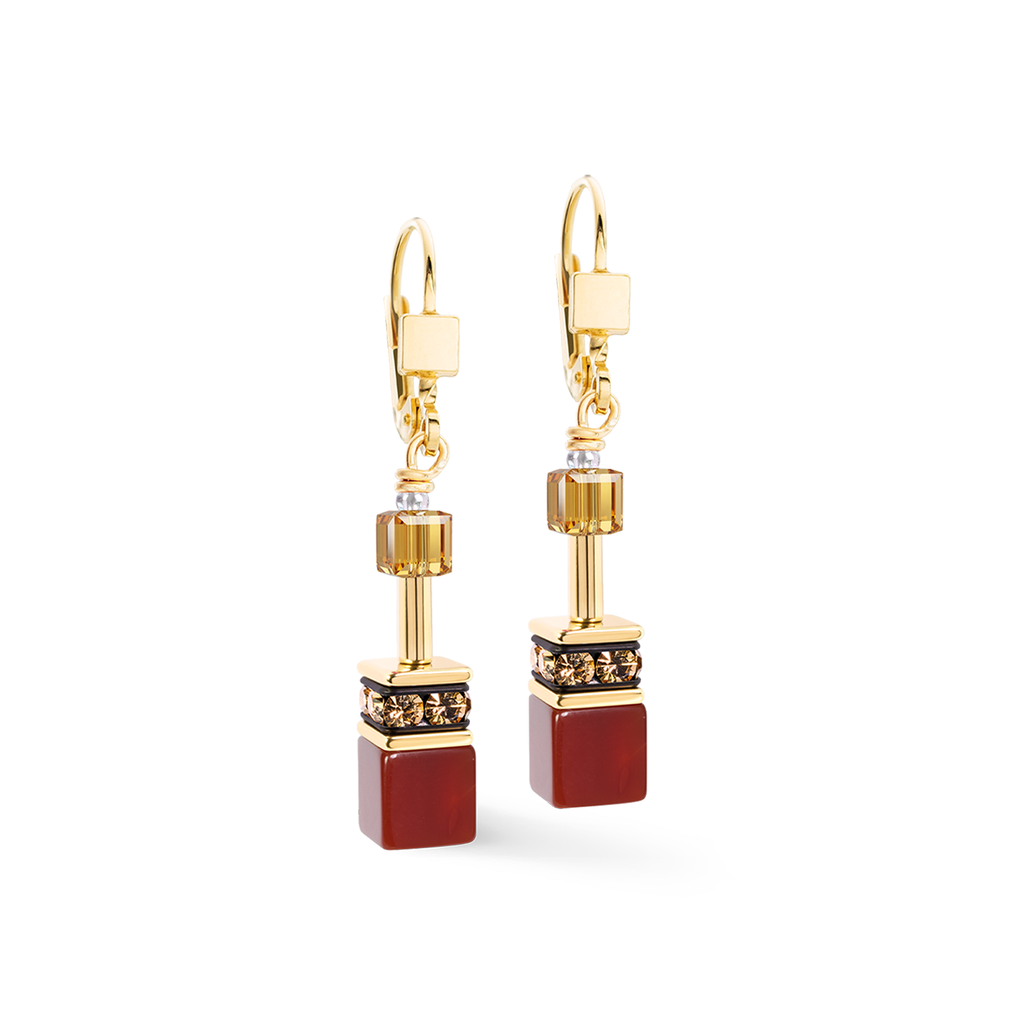 Boucles d'oreilles GeoCUBE® Iconic Precious Amber Glow