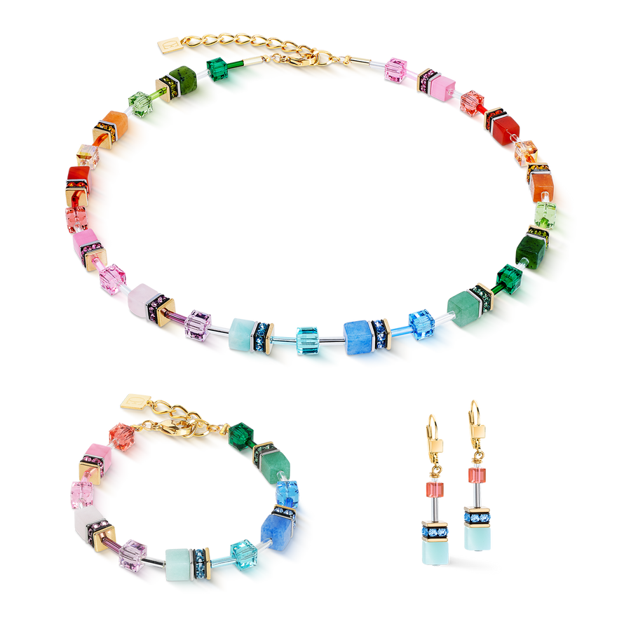 Boucles d'oreilles GeoCUBE® Iconic Precious Rainbow