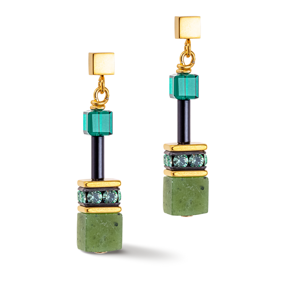 Boucles d'oreille GeoCUBE® Iconic Precious vert