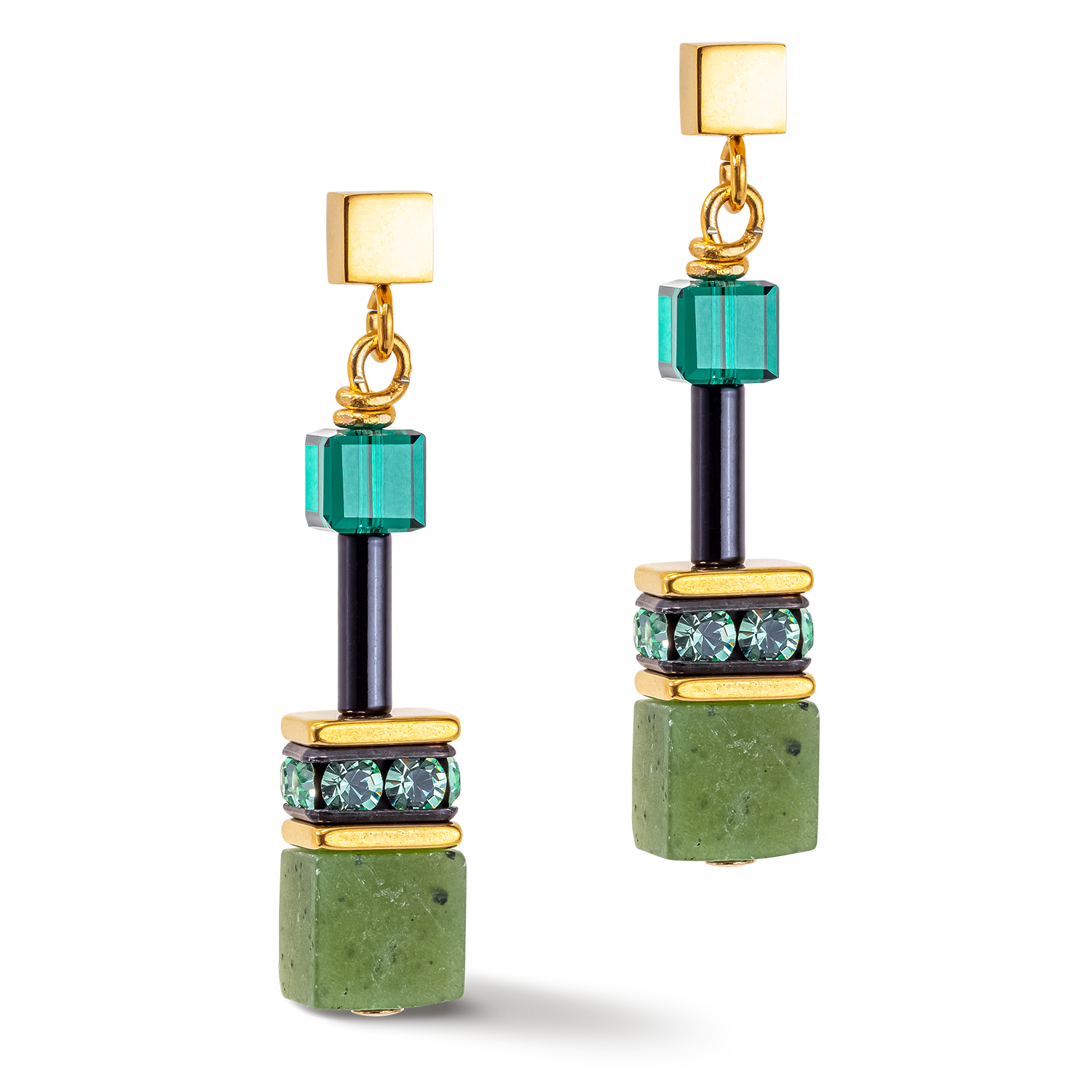 Boucles d'oreille GeoCUBE® Iconic Precious vert