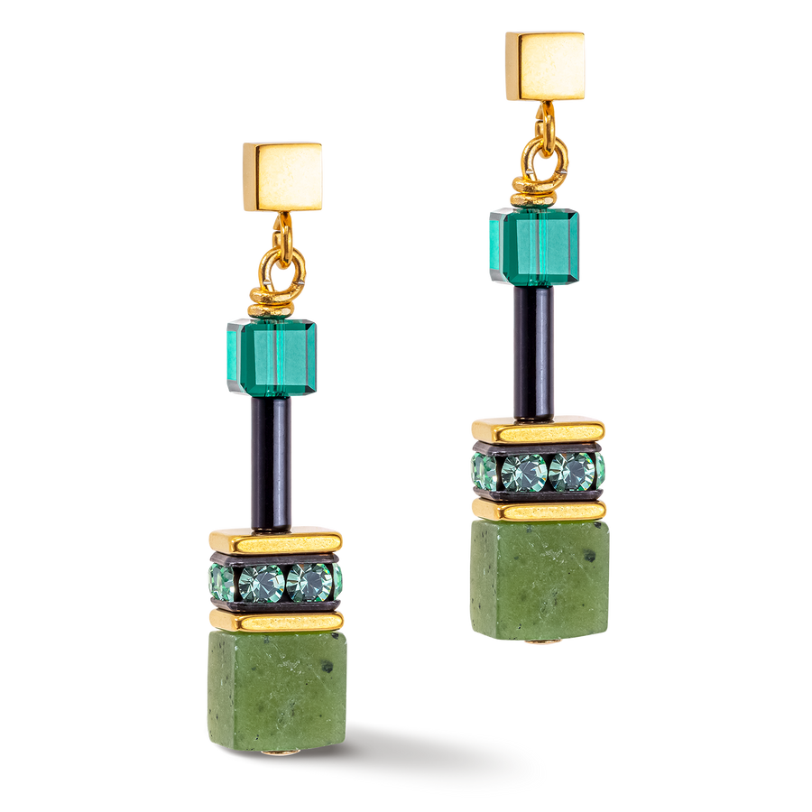 Boucles d'oreille GeoCUBE® Iconic Precious vert