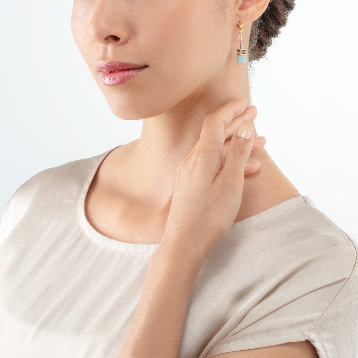Boucles d'oreille GeoCUBE® Iconic Precious multicolour gentle