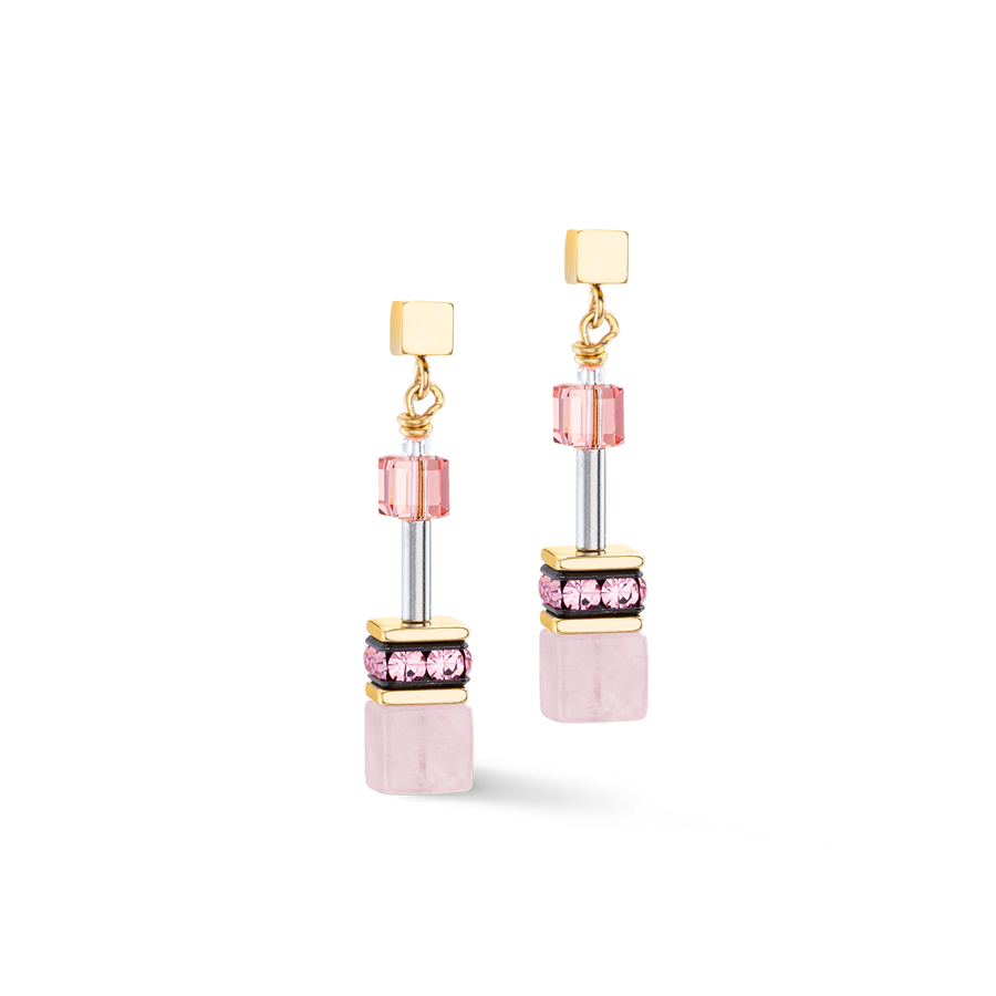 Boucles d'oreilles GeoCUBE® Iconic Precious rose-orange