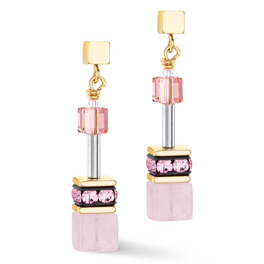Boucles d'oreilles GeoCUBE® Iconic Precious rose-orange