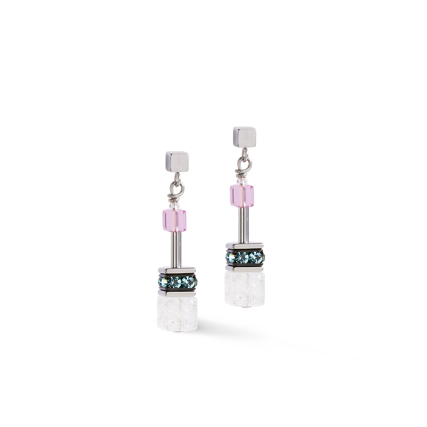 Boucles d'oreilles GeoCUBE® Iconic Precious rose-lilas