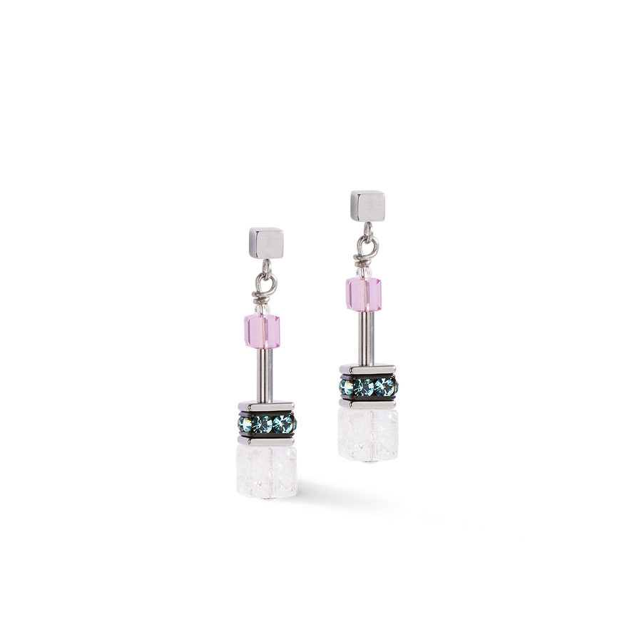 Boucles d'oreilles GeoCUBE® Iconic Precious rose-lilas