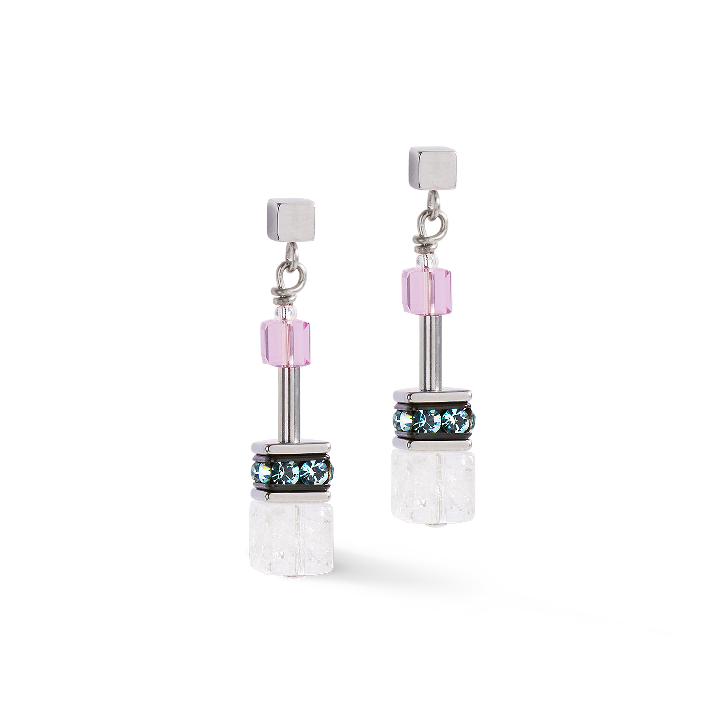 Boucles d'oreilles GeoCUBE® Iconic Precious rose-lilas